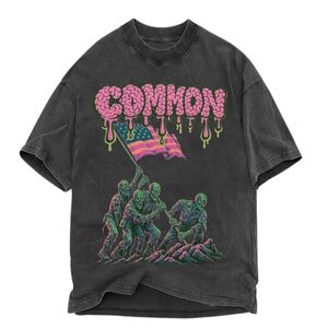 Graphic Tee with Zombie Print